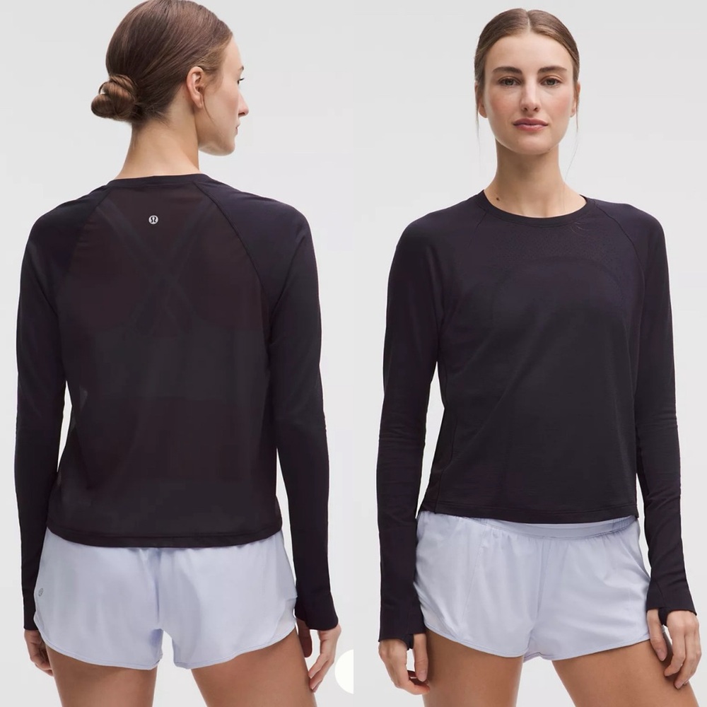 NWT Lululemon Swiftly Mesh-Back Long-Sleeve Shirt in Nightmoth Size 4
